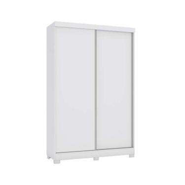 Imagem de Guarda Roupa Solteiro 2 Portas De Correr E 2 Gavetas C-pés N571 Branco - Kappesberg