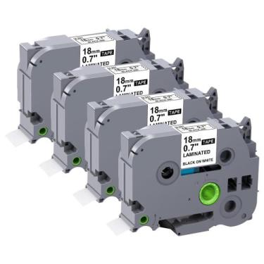 Imagem de Fita adesiva para etiquetar JOJOME TZe-241 18 mm branca laminada, paco