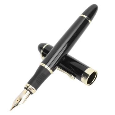 Imagem de Caneta tinteiro 0.5mm, ergonômica, escrita suave, metal, negócios, caneta tinteiro, para reuniões, assinaturas, uso em escritório (caneta de ponta reta de 0,5 mm)