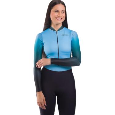 Imagem de Macaquinho Ciclismo Feminino Marcio May Moove Manga Longa Wave