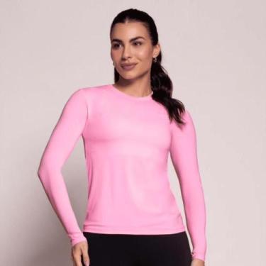 Imagem de Camiseta Selene Proteção UV50+ Feminina 20750.003, Rosa claro, M