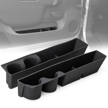 Imagem de Forros de bandeja de caixa de armazenamento lateral da porta frontal adequados para Chevy Silverado/GMC Sierra 1500 2500HD 3500HD 2010-2014 Painel de porta com alça de liberação abaixo do apoio de