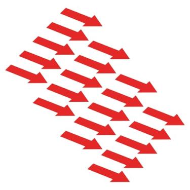 Imagem de PATIKIL Adesivos de flecha de 25,4 cm x 12,7 cm, 20 peças de adesivos de seta vermelha autoadesivos, removíveis, à prova d'água, placa de marcação direcional de parede para sala de aula, academia