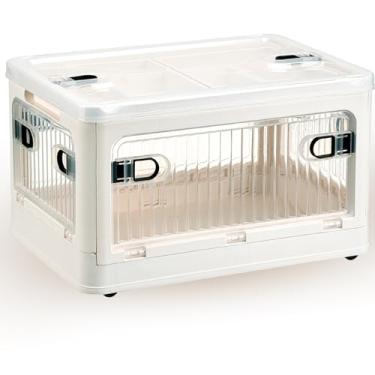 Imagem de NOVEMBER SPRING Caixa organizadora de medicamentos com janela transparente, grande recipiente de armazenamento de medicamentos com rodas para carbinet de banheiro, caixa de primeiros socorros vazia