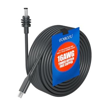 Imagem de Foboiu Cabo de alimentação Starlink Mini USB C para CC listado pela UL, cobre estanhado 16AWG OFC Starlink Mini USB C à prova d'água cabo cinza e mini kit Starlink para RV Power 10 m/32FT