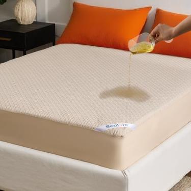 Imagem de BEDLORE Protetor de colchão de tamanho completo, capa de colchão impermeável sem ruído com bolsos elásticos para colchão de 15 a 38 cm, almofada de colchão respirável macia para dormitório