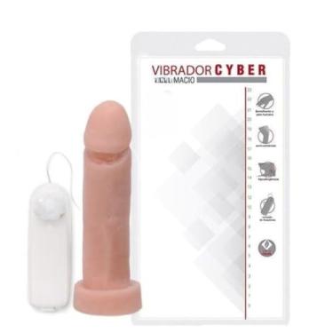 Imagem de Prótese Em Cyber Macio Vibração Multivelocidade 17 X 4Cm Dildo Vibrador Realista CKT3123 (NATURAL)