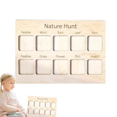 Imagem de Exploration Hunt Board – Placa de colecionar natureza de tabuleiro de exploração – Busque e encontre jogos de acampamento, caça ao tesouro, para aprendizagem e exploração ao ar livre