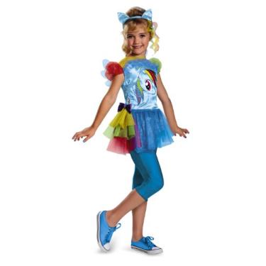 Imagem de Hasbro's My Little Pony Rainbow Dash Classic Girls Costume, X-Small/3T-4T