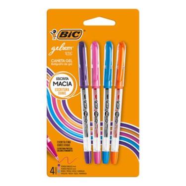 Imagem de Caneta Gel BIC Gelocity Ponta Fina 4 Cores