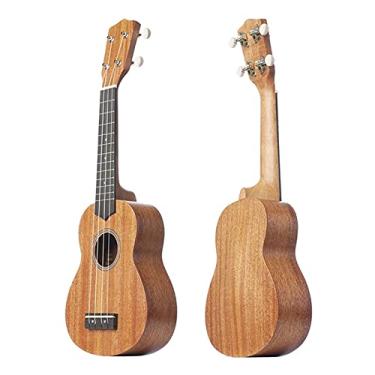 Imagem de Ukulele infantil Ukulele de 53 cm Ukulele Mini Guitarra Instrumento Musical Madeira Maciça com Cordas Capo Alça de Martelo de Polegar para Iniciantes Acessórios Ukelele