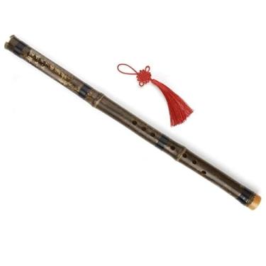 Imagem de Flauta de bambu vintage chinesa tradicional flauta G Tune instrumento de sopro de madeira de oito furos feito à mão (tecla G - 2)
