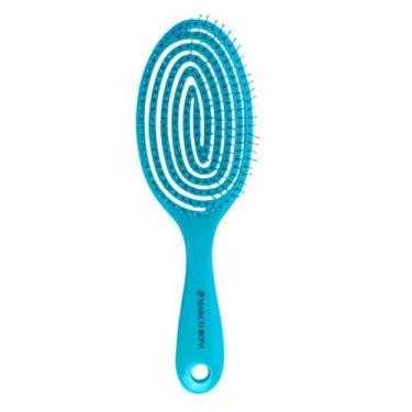 Imagem de Escova De Cabelo Design Espiral Ultra Flexível Marco Boni,  Azul