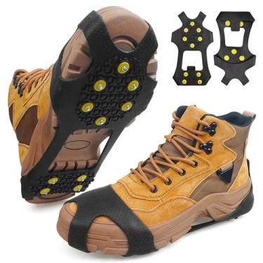 Imagem de Shaddock – Chuteiras de gelo para neve e pesca com travas de gelo e travas de 10 pinos, antiderrapante, sapatos com elasticidade, calçados para caminhada no gelo e na neve, XX-large(11-14 men/13-17 women), XX-Large