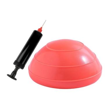 Imagem de Colaxi Bola de Exercícios Meia Bola com Base Antiderrapante para Treino de Corpo Inteiro, Prática para Fortalecimento do Core e Estabilidade, com Bomba para, Laranja