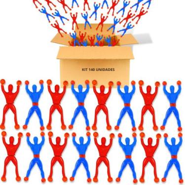 Imagem de Kit 140 Bonecos Que Gruda Parede E Vidro Ninja De Brinquedo - Europio