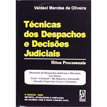 Imagem de Livro - Técnicas dos despachos e decisões judiciais