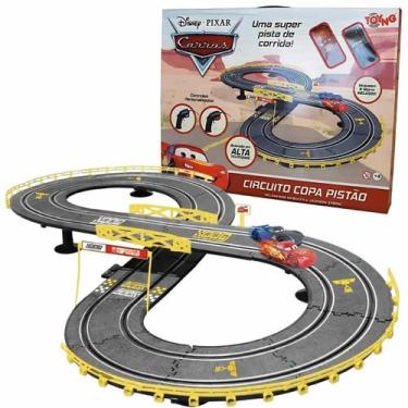 Imagem de Disney Carros Pista De Corrida Elétrica Copa Pistão Com 2 Carrinhos Or
