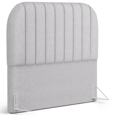 Imagem de Cabeceira Cama Box Queen Estofada Orgânica 160cm Alice W01 Linho Cinza - Lyam Decor