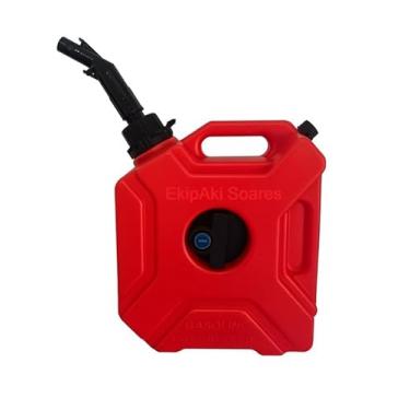 Imagem de Galão de Gasolina 5L Com Suporte de Trava Com Chave Para Moto, Jeep, Quadriciclo, Jet Sky.