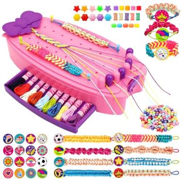 Imagem de Kit de fabricação de pulseiras da amizade, artes e artesanato para crianças de 8 a 12 anos, kit de fabricação de joias para meninas de 8 a 12 anos, presente de aniversário e Natal para meninas de 8 a