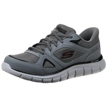 Imagem de Skechers Tênis masculino sem cadarço Track Ezral Hands Free, Vermelho carvão, 40