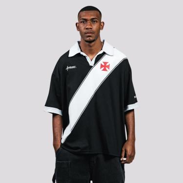 Imagem de Camiseta Polo Huge Approve X Vasco da Gama Preta-Masculino