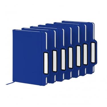 Imagem de Caderno de Anotações com Suporte para Caneta, Capa Dura em PU, 80 Folhas Não Pautadas, Cor Preta, com Lápis Infinito de Ponta Dupla, 21,3x15,8x1,5cm (10, Azul)