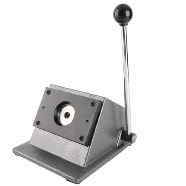 Imagem de Akozon Cortador de Moldes Redondos para Fazer Crachás - Cortador Gráfico de Aço Inoxidável para Cartões de Papel, Couro e PVC - Fácil de Usar Com Alça de Braço Longo (#12)