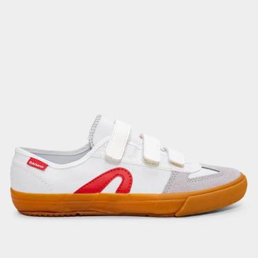 Imagem de Tênis Rainha VL 2500 tiras autocolantes, Branco, Vermelho, 40