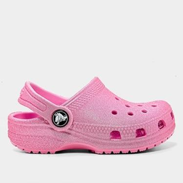 Imagem de Sandália Crocs Infantil Classic Glitter Clog K-Unissex