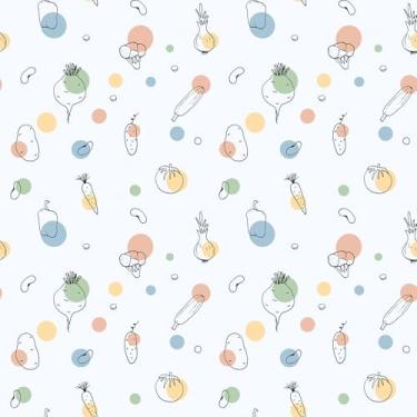 Imagem de FANCYEASY Papel de parede de aparência vegetal descasque e cole papel de parede colorido de cenoura para quarto, sala de jogos, berçário, 30,5 x 254 cm, papel de contato autoadesivo decorativo de arte