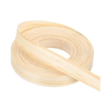 Imagem de PATIKIL Faixa de borda de pinheiro, fita de folheado de madeira de 9/40.6 cm x 7,6 m, pré-colada, borda de borda de compensado flexível com adesivo hot melt para restauração de móveis