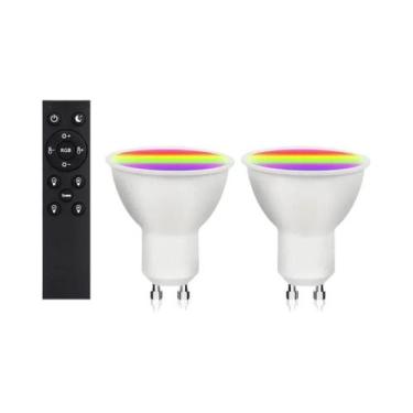 Imagem de Lâmpada LED Inteligente Tuya WiFi 5W 7W 9W GU10 220V Controle Remoto R