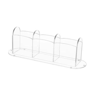 Imagem de simhoa Caixa organizadora de cartas colecionáveis ​​para crianças, ideal para guardar e exibir histórias infantis. Feita em acrílico transparente, Três Compartimentos