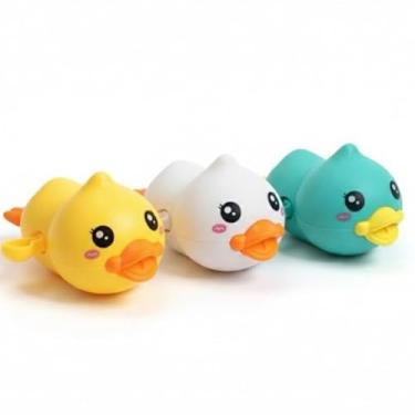 Imagem de Kit Brinquedo de Banho Patinho a Corda | Nada Sozinho na Água, Infantil e Bebê, Banheiro e Piscina (Kit Patinho 3 aleatórios)