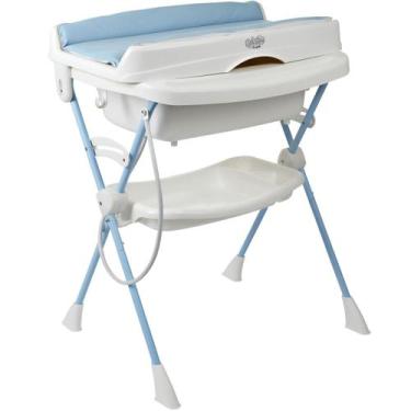 Imagem de Banheira de Bebe com Trocador Burigotto Splash+ Baby Blue
