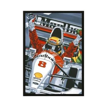 Imagem de Kit De Pintura Em Diamante Ayrton Senna F1 5D DIY Arte Artesanal Decor