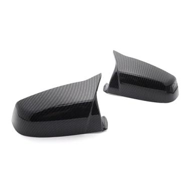Imagem de Capa de espelho retrovisor lateral de fibra de carbono para carro, substituição compatível com BMW 5 6 7 Série F01 F02 F03 F04 F06 F07 F10 F11 F12 F13(Carbon Fiber Look)