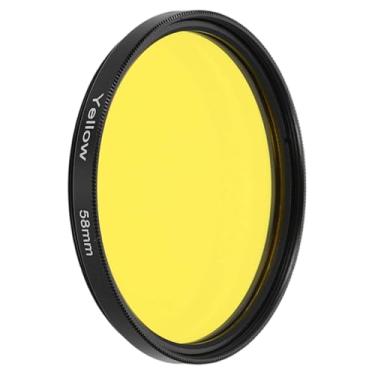 Imagem de PATIKIL Filtro de lente de 58 mm, filtros coloridos, resina óptica de arranhões, acessórios de correção de cor para lente de fotografia de câmera, amarelo