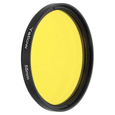 Imagem de PATIKIL Filtro de lente de 55 mm, filtros coloridos, resina óptica de arranhões, acessórios de correção de cor para lente de fotografia de câmera, amarelo