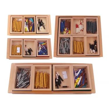 Imagem de ZQsmgs Brinquedos de Matemática Montessori Material Jogo da Cobra, Auxílios de Ensino de Matemática Brinquedo Educativo para Pré-Escolares,4 pcs