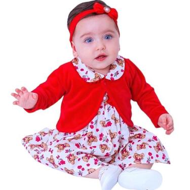 Imagem de Vestido de Bebê, Criança e Menina com bolero e tiara do P ao 4 - Mundo