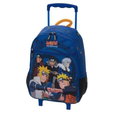 Imagem de Mochila De Rodinha Menino Escolar Bolsa Original Naruto-Masculino
