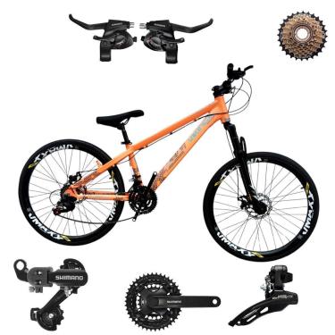 Imagem de Bicicleta 26 VikingX Tuff30 21v Shimano Profissional Pneu Slick Fino Preto1.50-Unissex