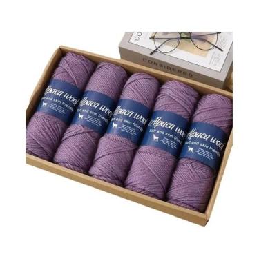 Imagem de Fio De Lã De Alpaca Quente E Elegante 500g Grosso Para Suéteres, Corta