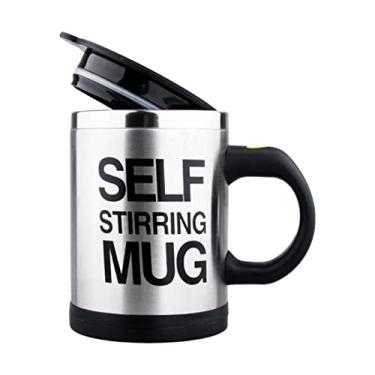 Imagem de 400mL Caneca de Mistura Automática com Tampa Copo Elétrico Automático Aço Inoxidável para Café Leite Cacau Chocolate Quente Chá Fácil Usar Útil