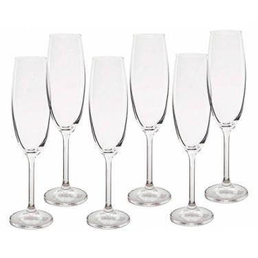 Imagem de Conjunto de Taças de Champanhe Bohemia Cristal 6 peças 220ml 4S032/220