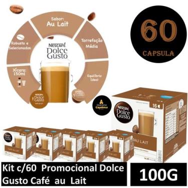 Imagem de Kit c/60 Promocional  Dolce Gusto Café Au Lait   100g - NESCAFE NESTLE