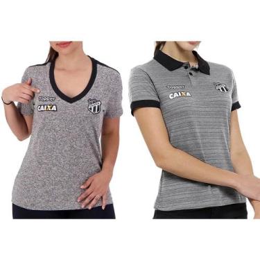 Imagem de Kit 2 Camisas Topper Ceará 2018 Feminina, Cinza, GG